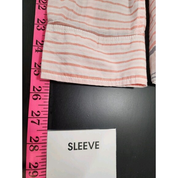 A New Approach Womens XL Pink Shirt Button up Stripes Preppy Feminine Soft Girl - Picture 16 of 16